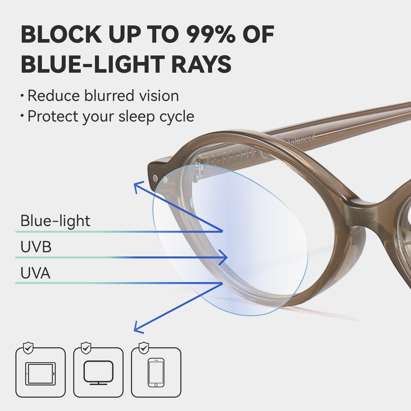 HAOLOTA Round Blue Light Blocking Glasses Women BG6101