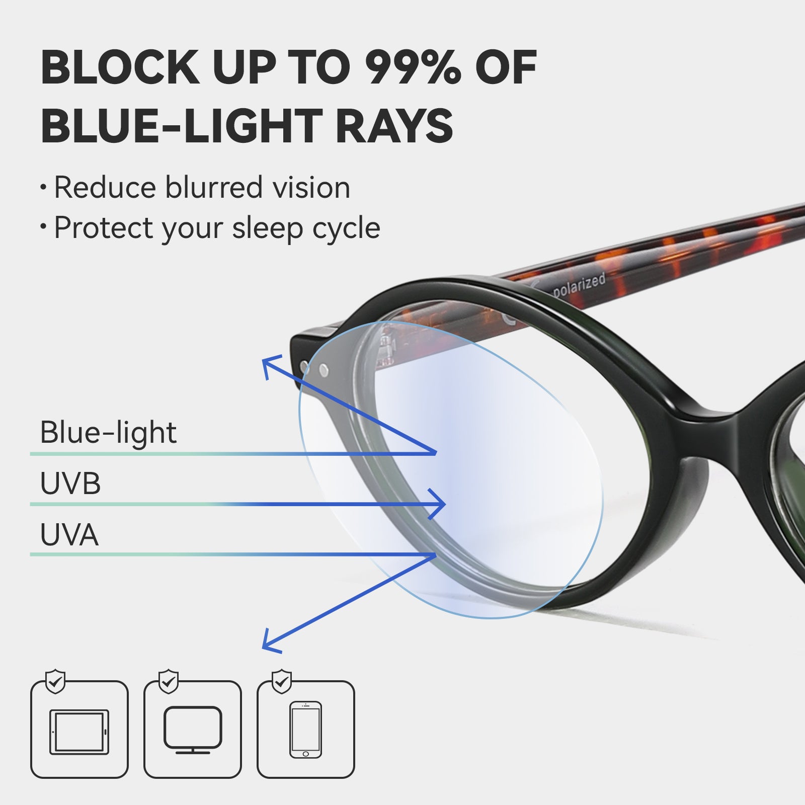 HAOLOTA Round Blue Light Blocking Glasses Women BG6101