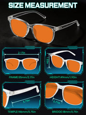HAOLOTA Blue Green Light Blocking Sleep Glasses SPG8081