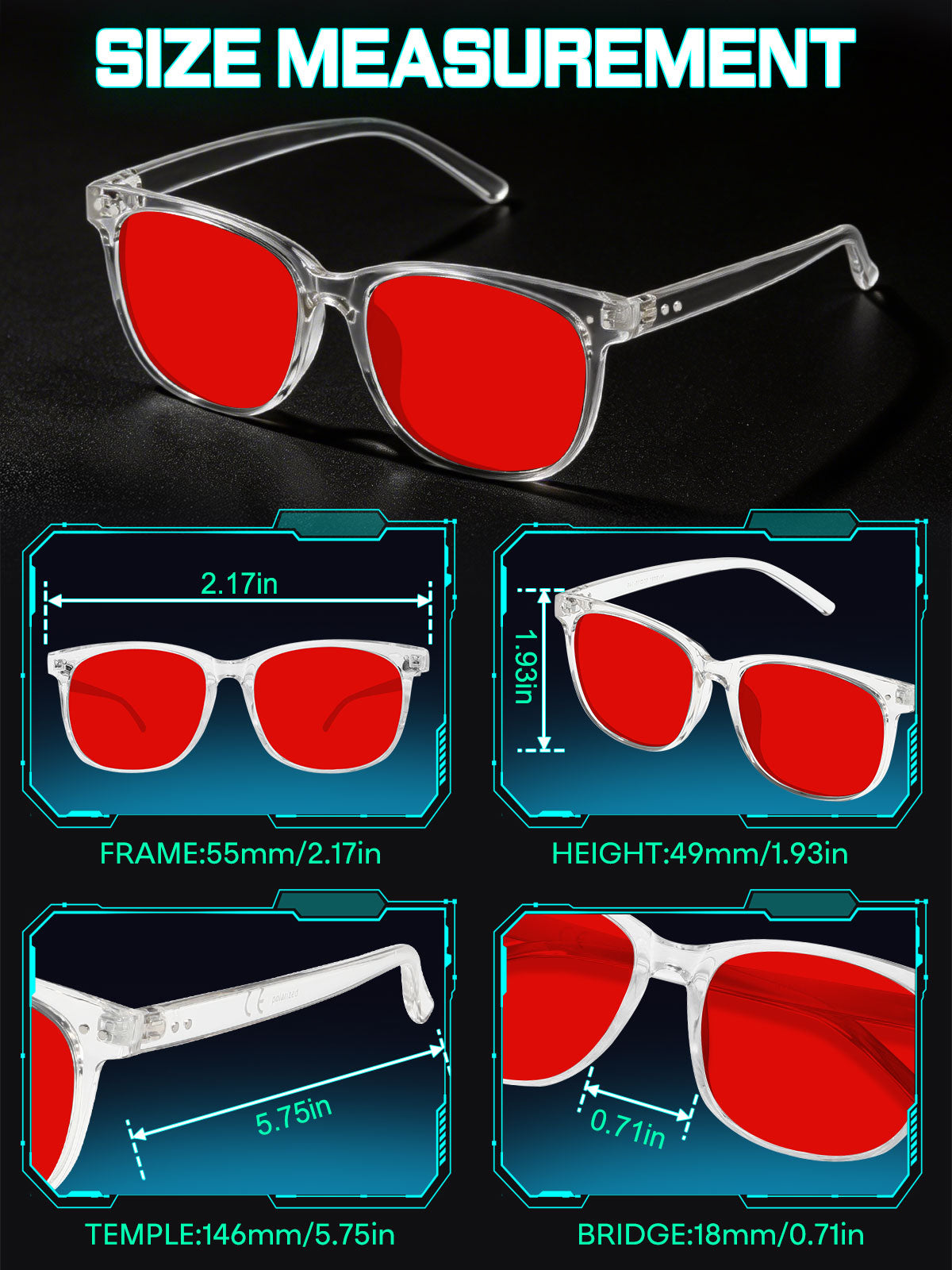 HAOLOTA Blue Green Light Blocking Sleep Glasses SPG8081