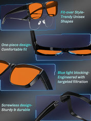 HAOLOTA Blue Light Blocking Sleep Glasses Fitovers SPG0174