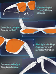HAOLOTA Blue Light Blocking Sleep Glasses Fitovers SPG0174