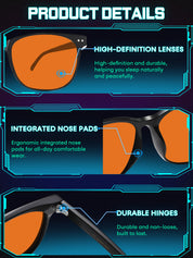 HAOLOTA Blue Green Light Blocking Sleep Glasses SPG8081