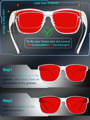 HAOLOTA Blue Light Blocking Sleep Glasses Fitovers SPG0174