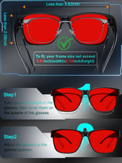 HAOLOTA Blue Light Blocking Sleep Glasses Fitovers SPG0174