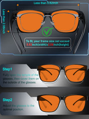 HAOLOTA Blue Light Blocking Sleep Glasses Fitovers SPG0174