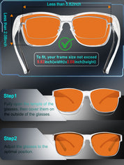 HAOLOTA Blue Light Blocking Sleep Glasses Fitovers SPG0174
