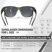 HAOLOTA Square Oversized Over Sunglasses Men SG0174L