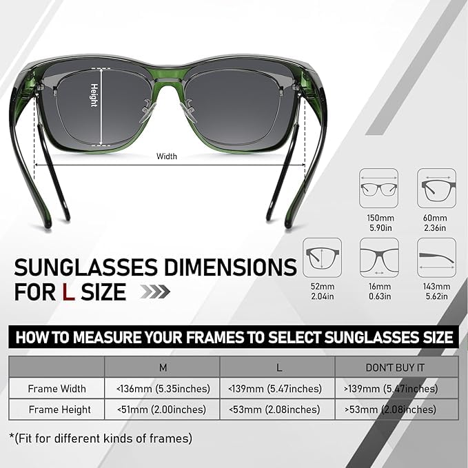 HAOLOTA Square Oversized Over Sunglasses Men SG0174L