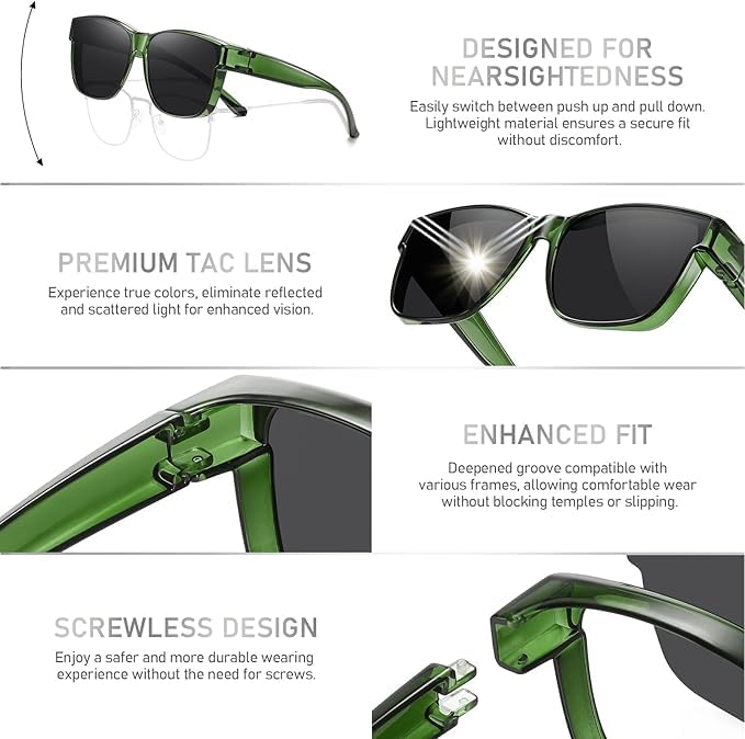 HAOLOTA Square Oversized Over Sunglasses Men SG0174L