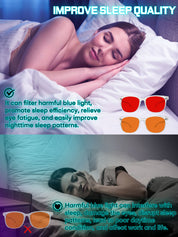 HAOLOTA Blue Green Light Blocking Sleep Glasses SPG8081