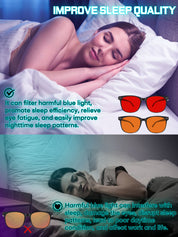HAOLOTA Blue Green Light Blocking Sleep Glasses SPG8081