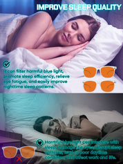 HAOLOTA Blue Green Light Blocking Sleep Glasses SPG8081