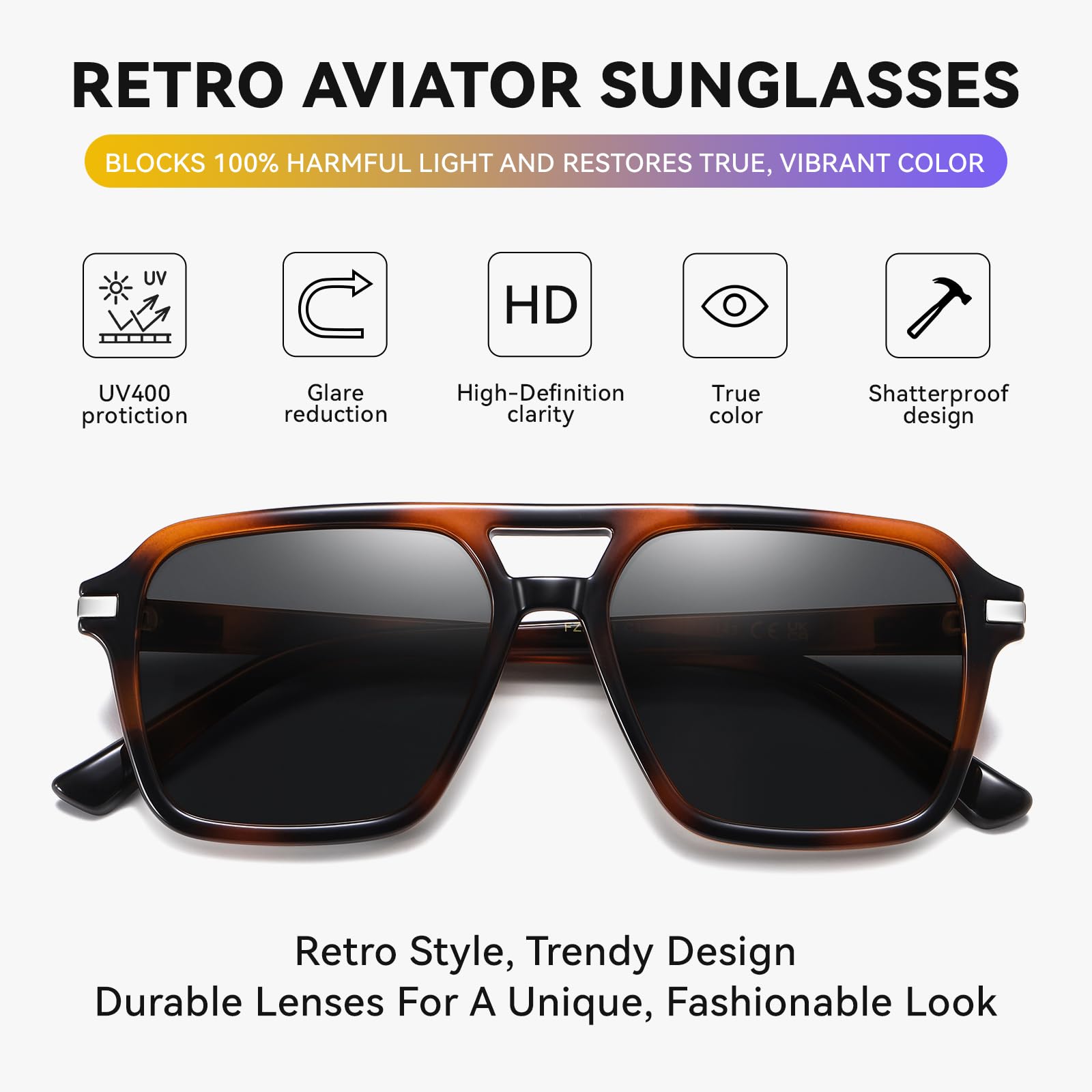 HAOLOTA Retro Aviator Sunglasses Women Men SG3483