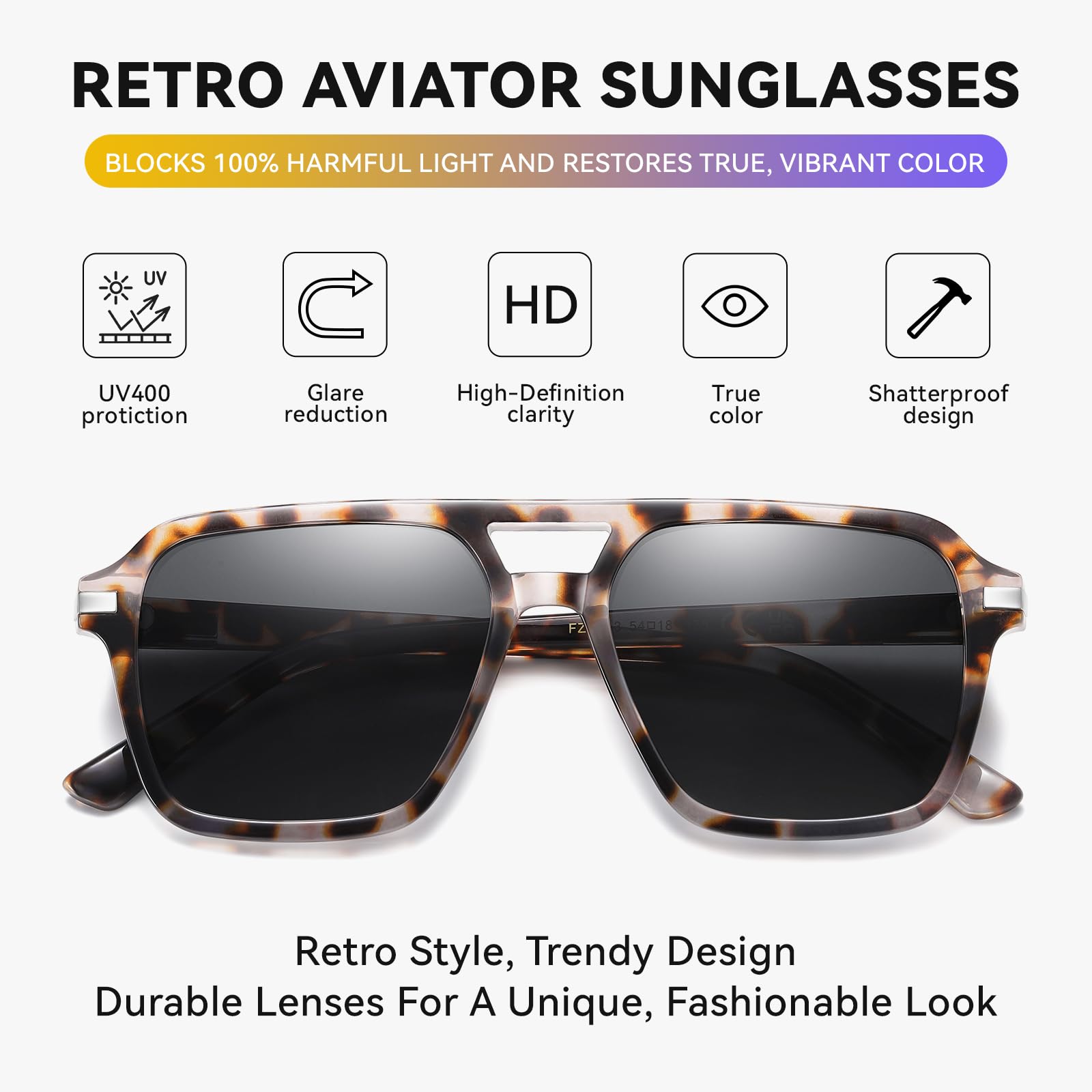HAOLOTA Retro Aviator Sunglasses Women Men SG3483