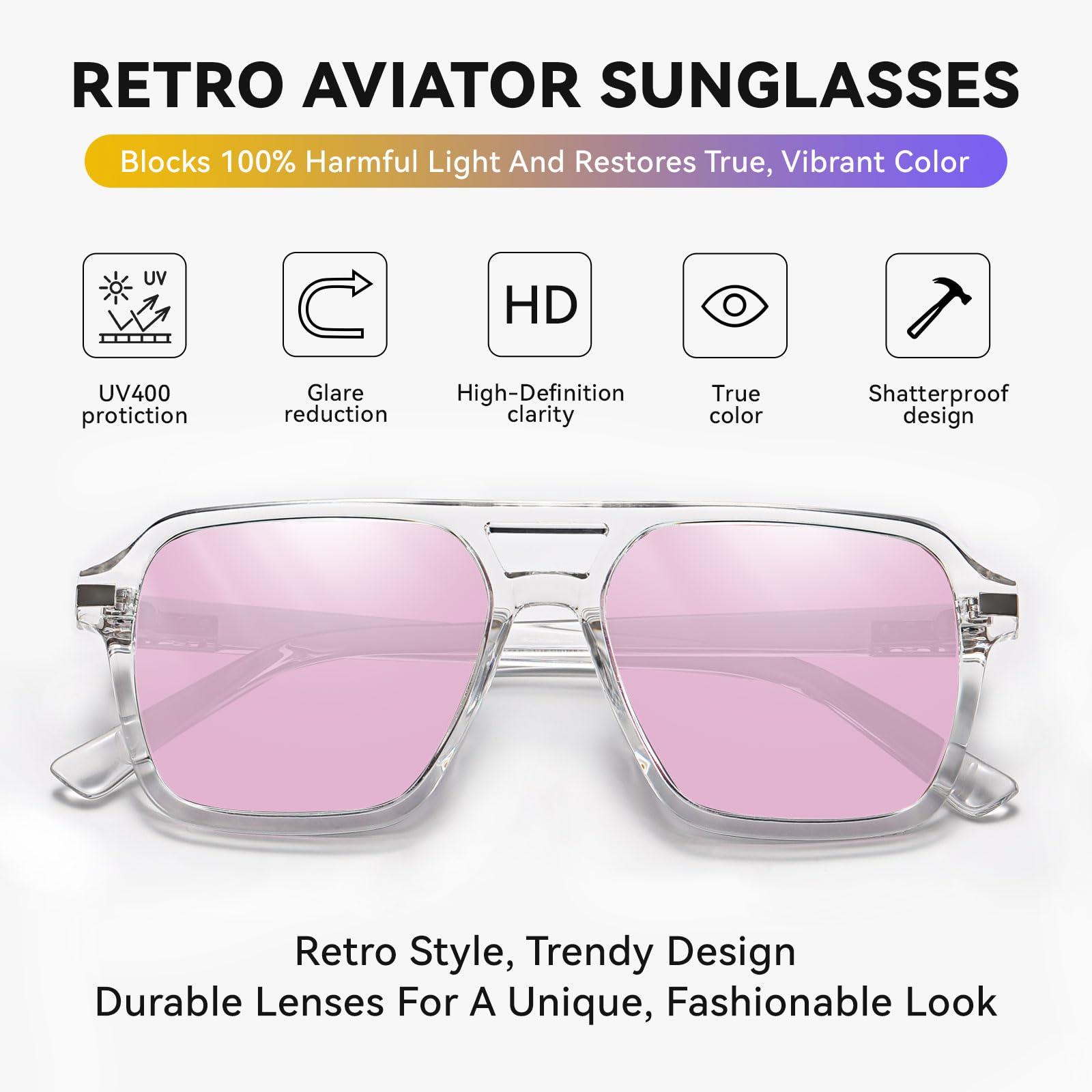 HAOLOTA Retro Aviator Sunglasses Women Men SG3483