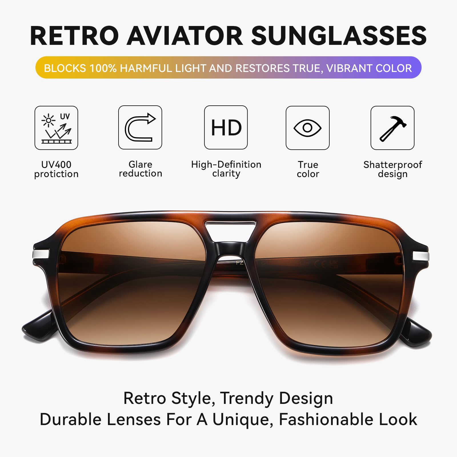 HAOLOTA Retro Aviator Sunglasses Women Men SG3483