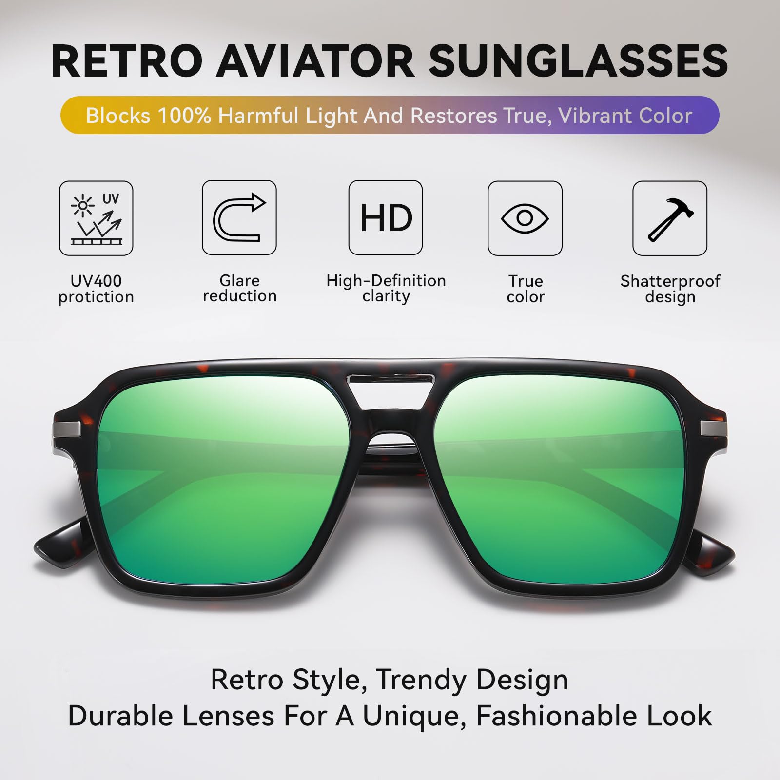 HAOLOTA Retro Aviator Sunglasses Women Men SG3483