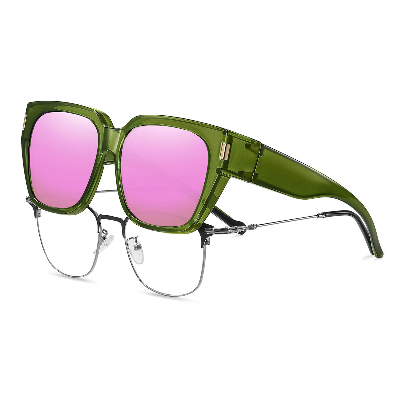 HAOLOTA Square Shapes Fit-Over Sunglasses SG0512