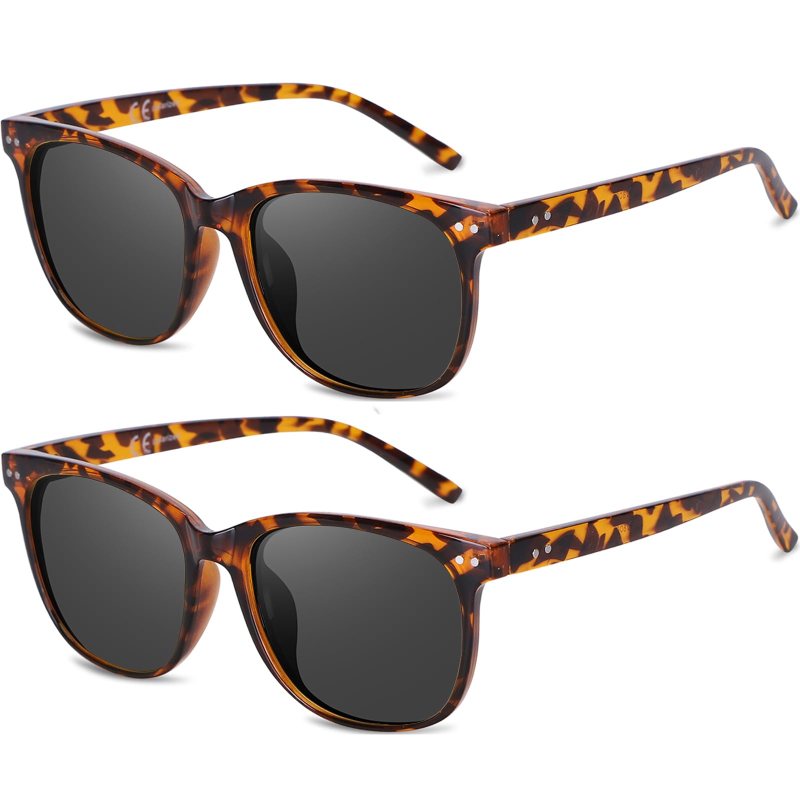 HAOLOTA 2pcs Classic Round Sunglasses Women SG8081-2P