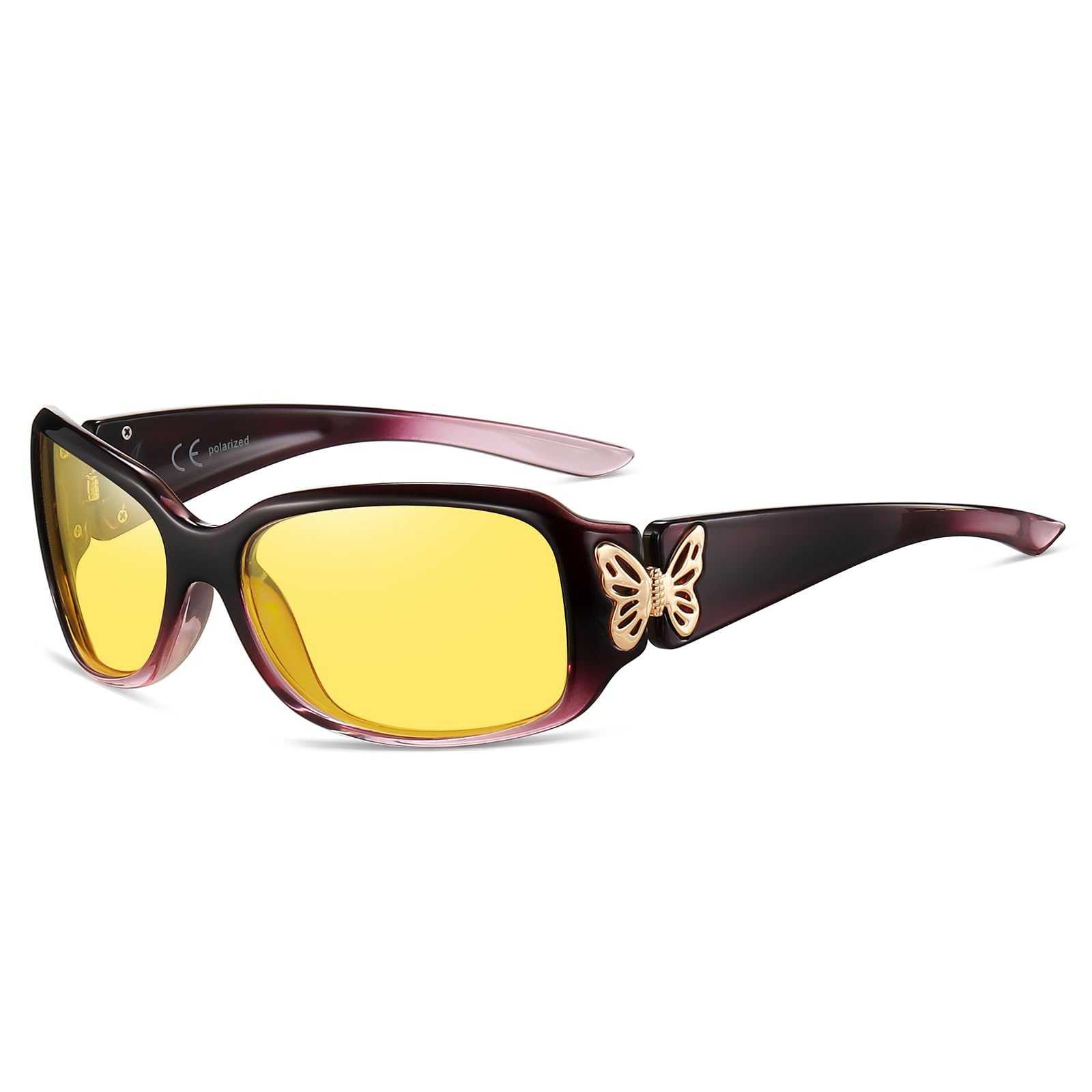 HAOLOTA Butterfly Night Driving Glasses Women NV0012
