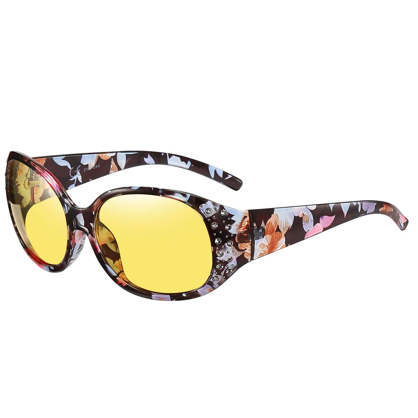 HAOLOTA Rhinestone Night Driving Glasses Women NV0008