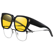 HAOLOTA Square Fit over Night Vision Driving Glasses NV0512