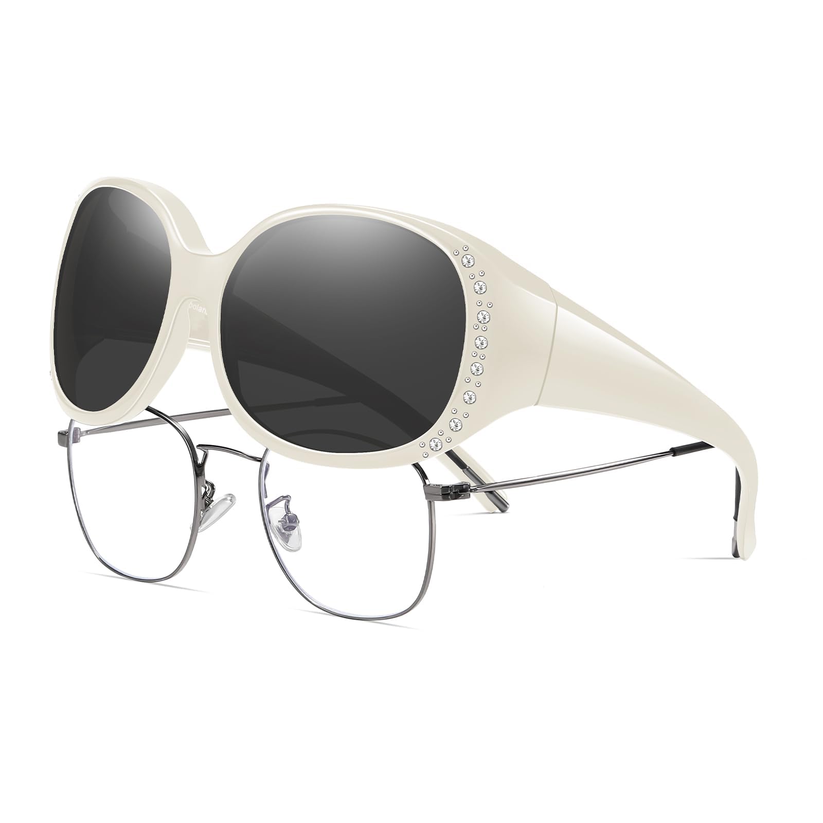 HAOLOTA Rhinestone Fit Over Sunglasses Women SG0108