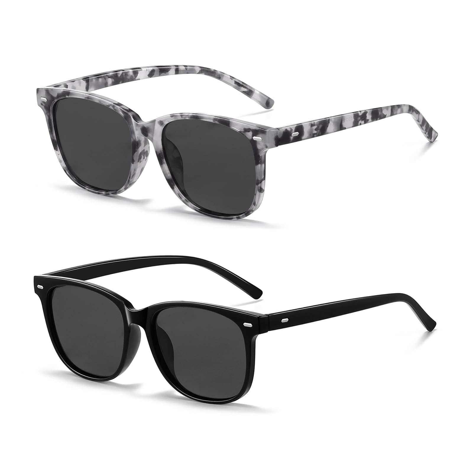 HAOLOTA 2pcs Classic Round Sunglasses Women SG1825-2P