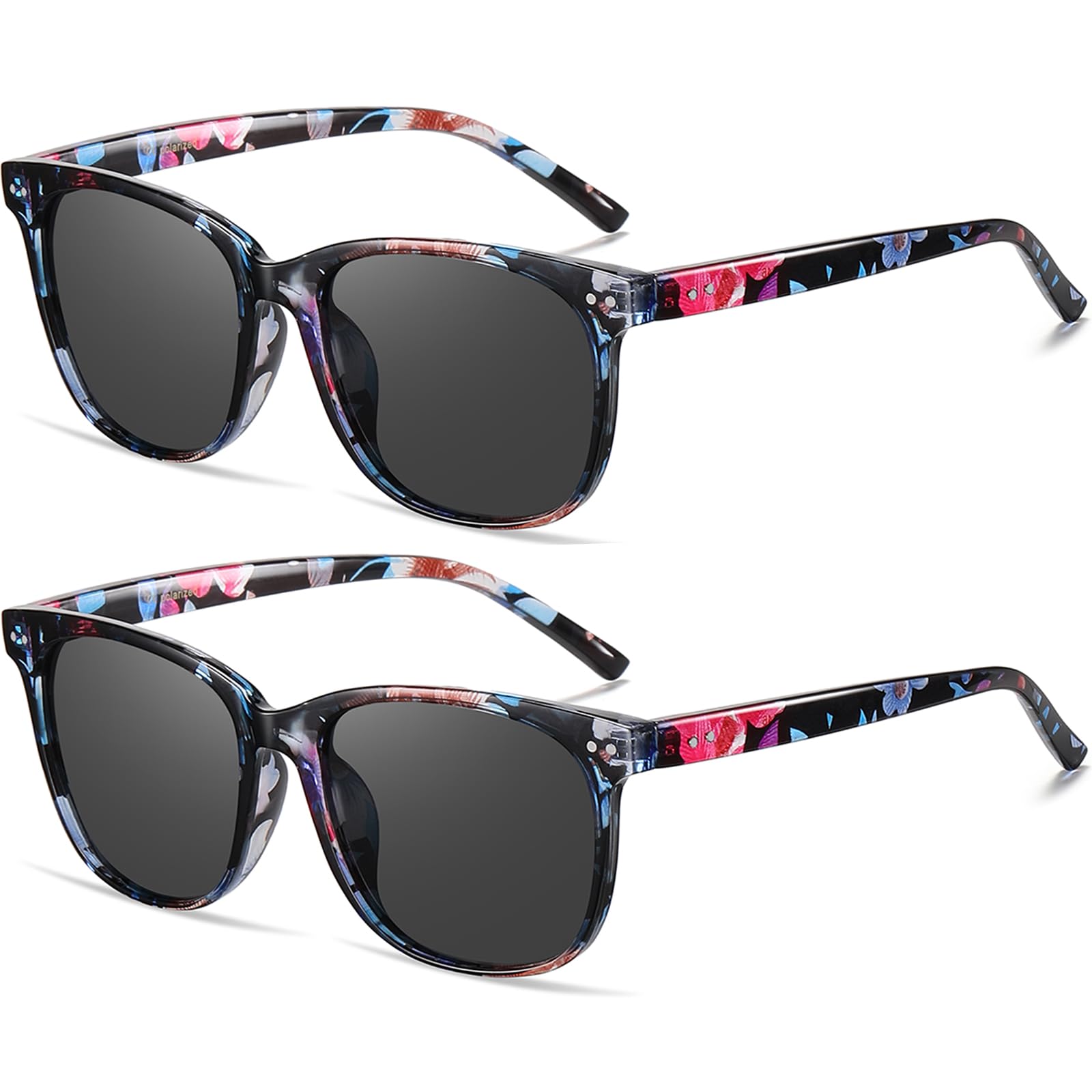 HAOLOTA 2pcs Classic Round Sunglasses Women SG8081-2P