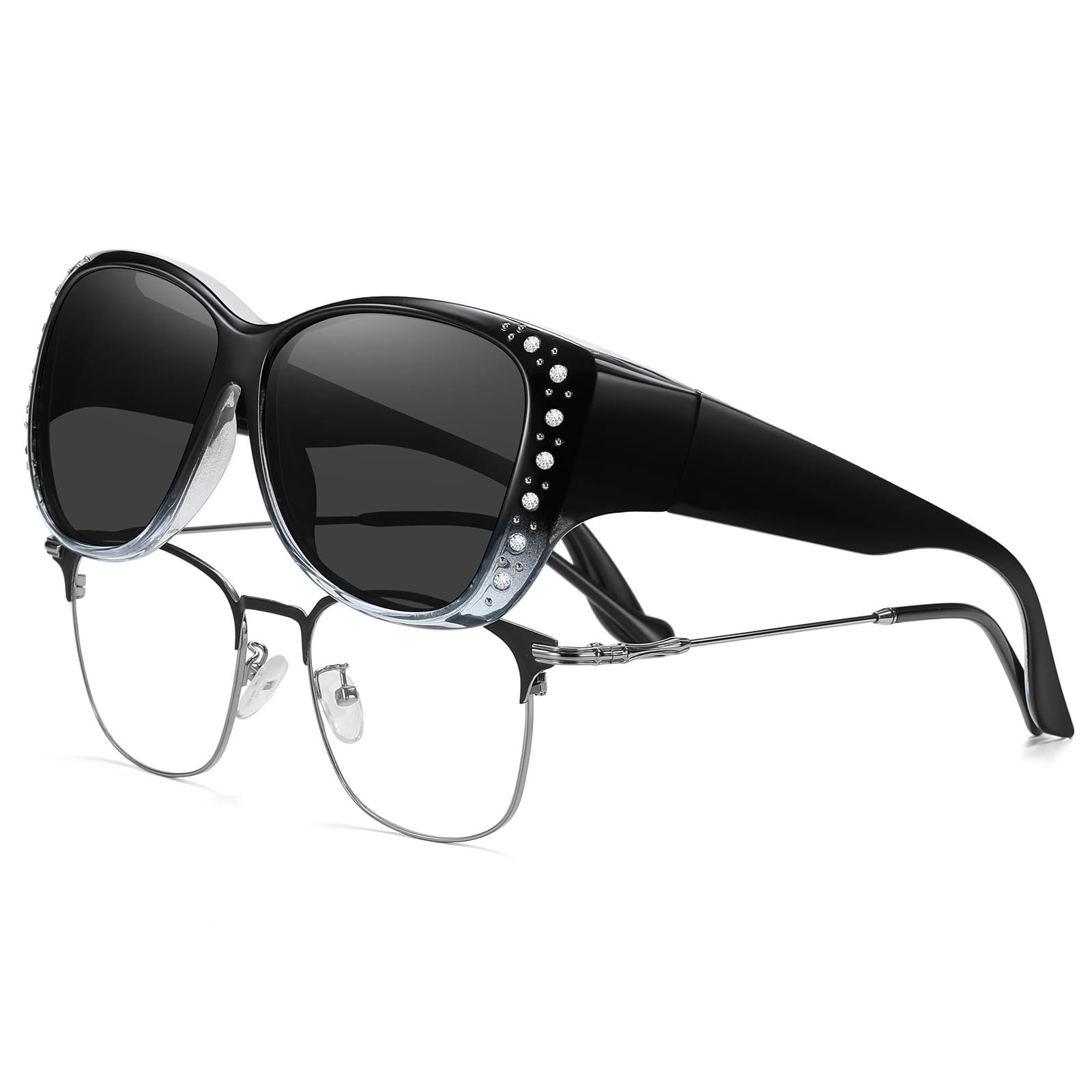 HAOLOTA Rhinestone Fit Over Sunglasses Women SG0107