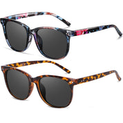 HAOLOTA 2pcs Classic Round Sunglasses Women SG8081-2P