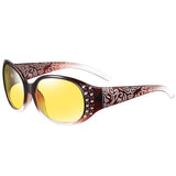 HAOLOTA Rhinestone Night Driving Glasses Women NV0008