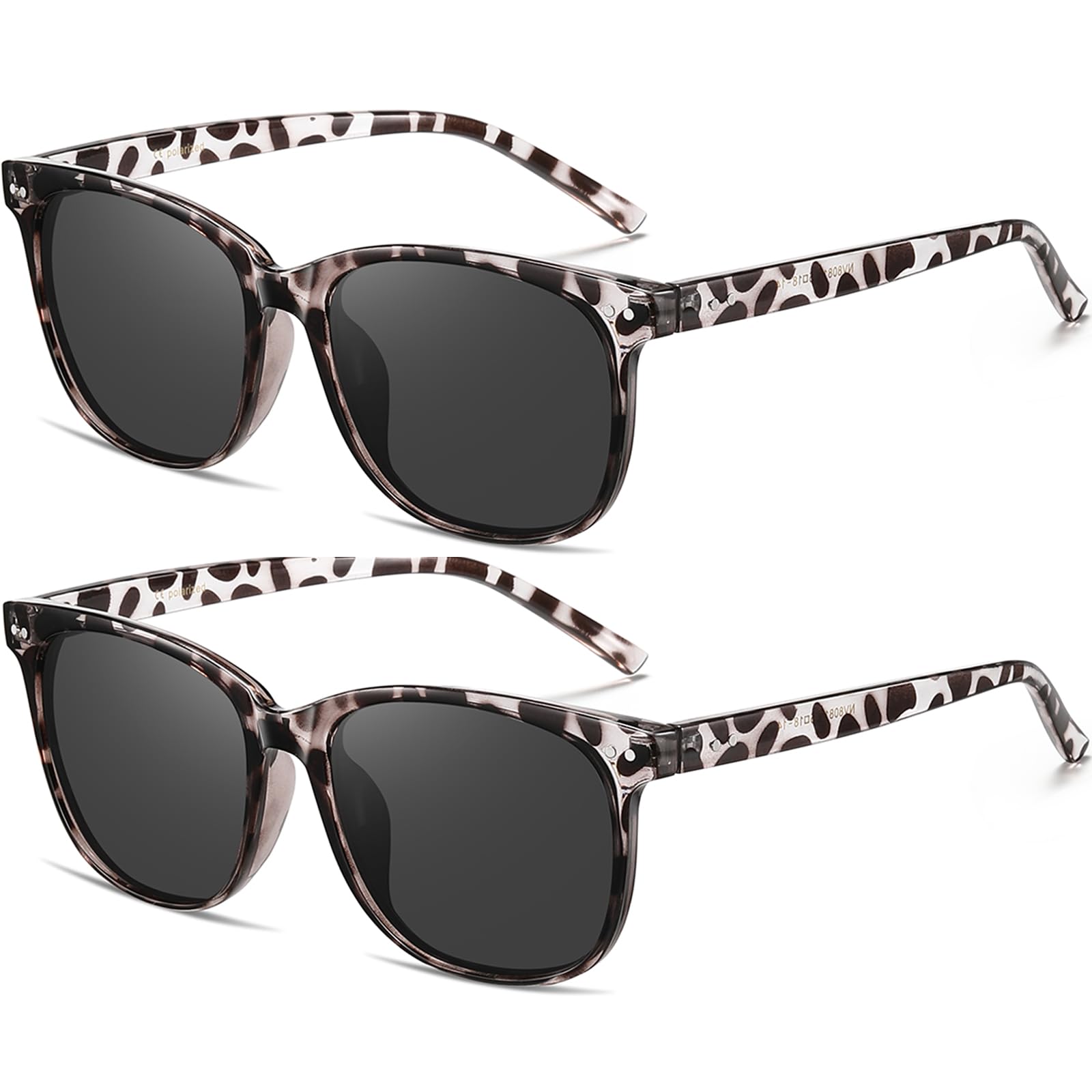 HAOLOTA 2pcs Classic Round Sunglasses Women SG8081-2P