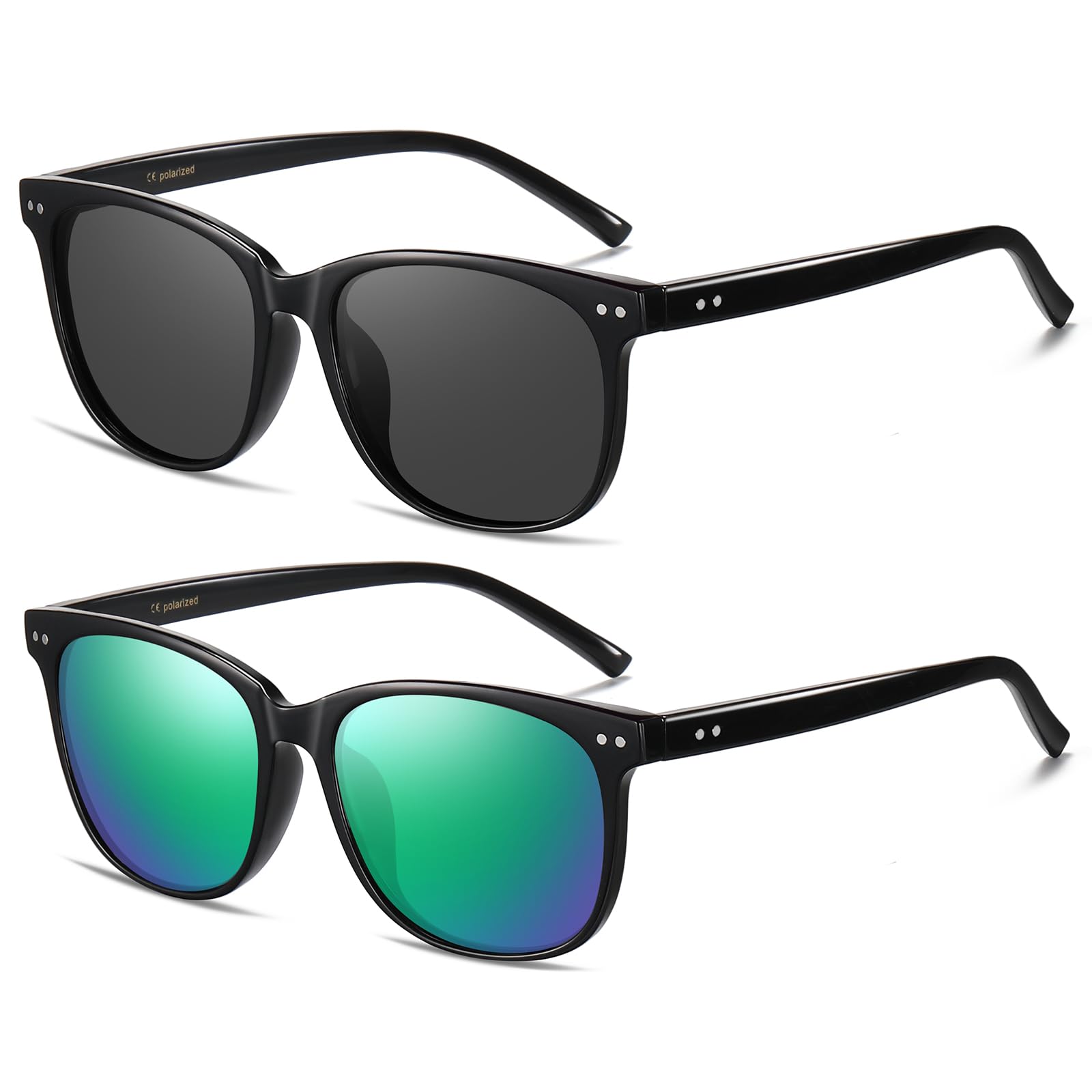 HAOLOTA 2pcs Classic Round Sunglasses Women SG8081-2P