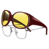 HAOLOTA Rhinestone Night Driving Over Glasses Women NV0108