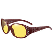 HAOLOTA Rhinestone Night Driving Glasses Women NV0008