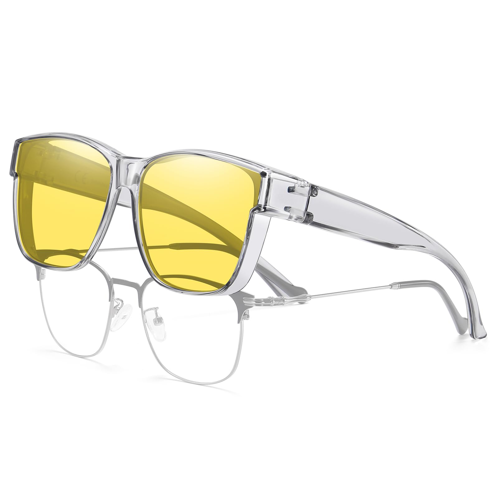 HAOLOTA Square Night Vision Driving Over Glasses NV0174L