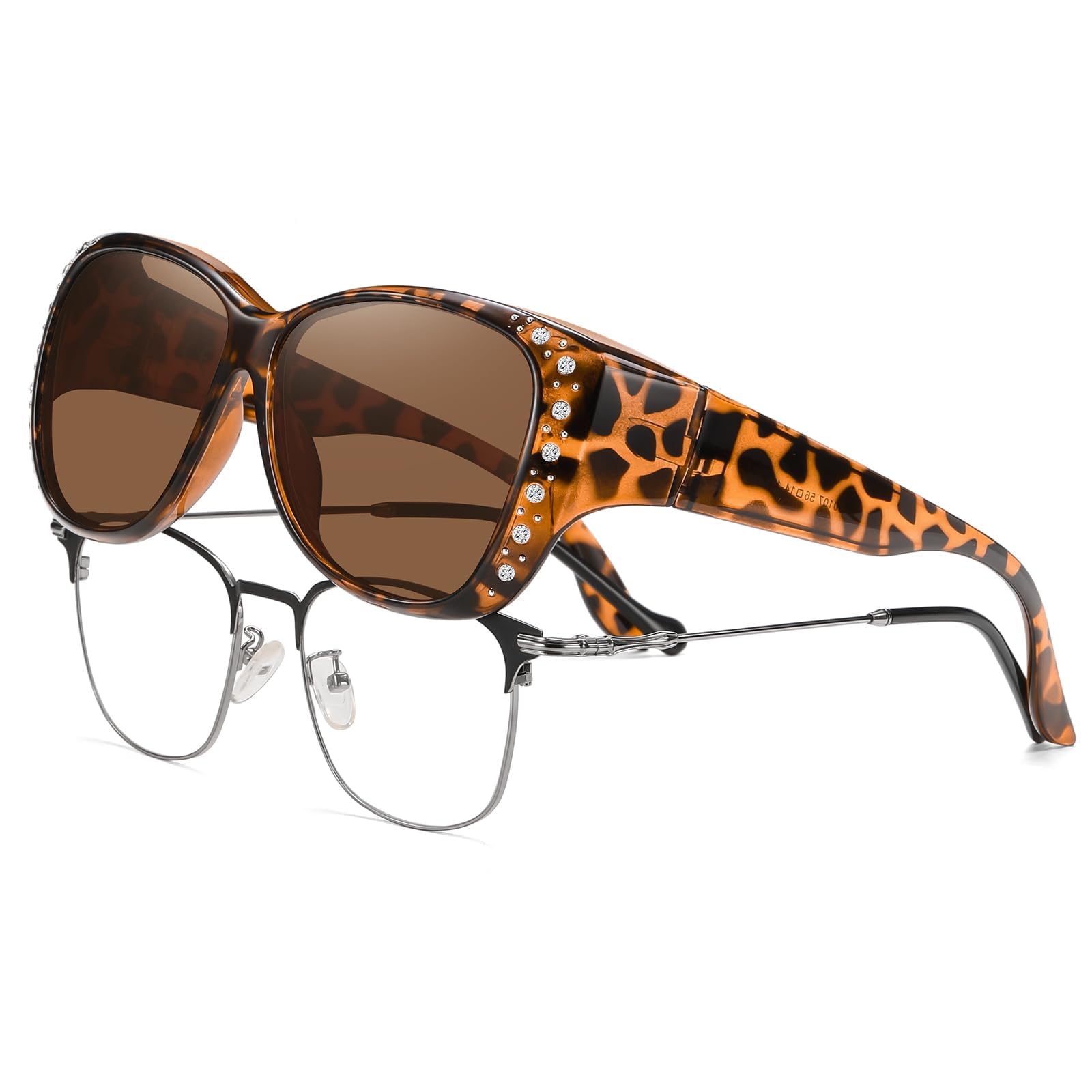 HAOLOTA Rhinestone Fit Over Sunglasses Women SG0107
