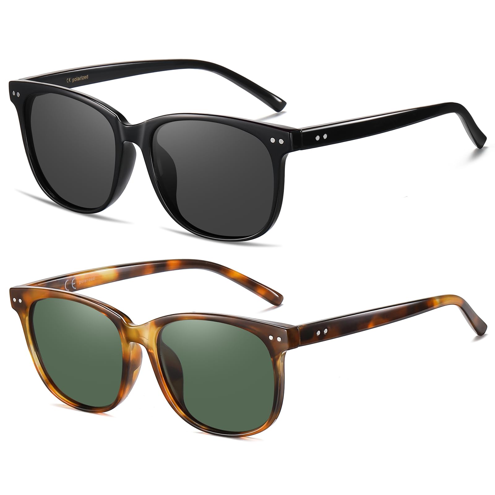 HAOLOTA 2pcs Classic Round Sunglasses Women SG8081-2P