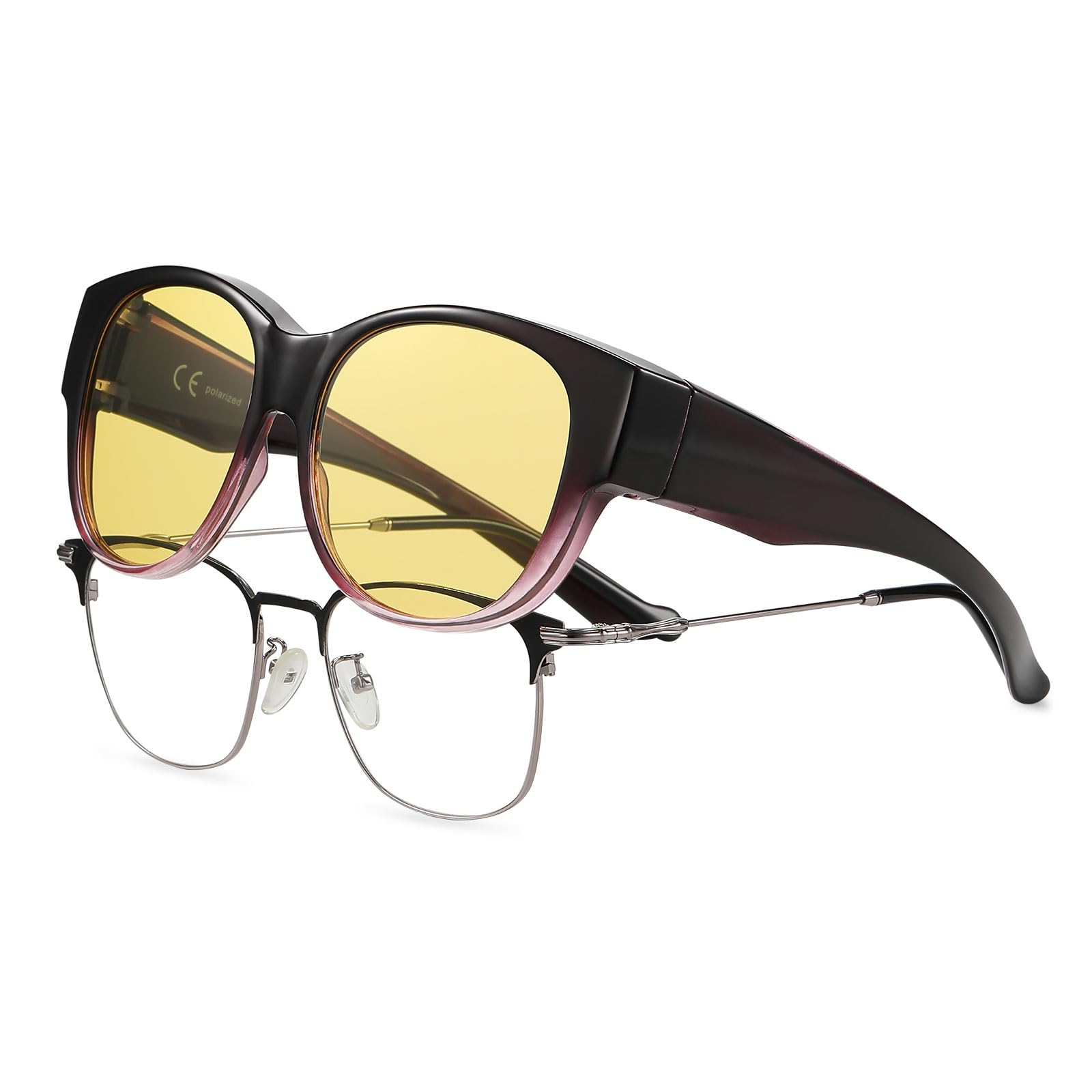 HAOLOTA Night Driving Glasses Over Glasses Women NV0179