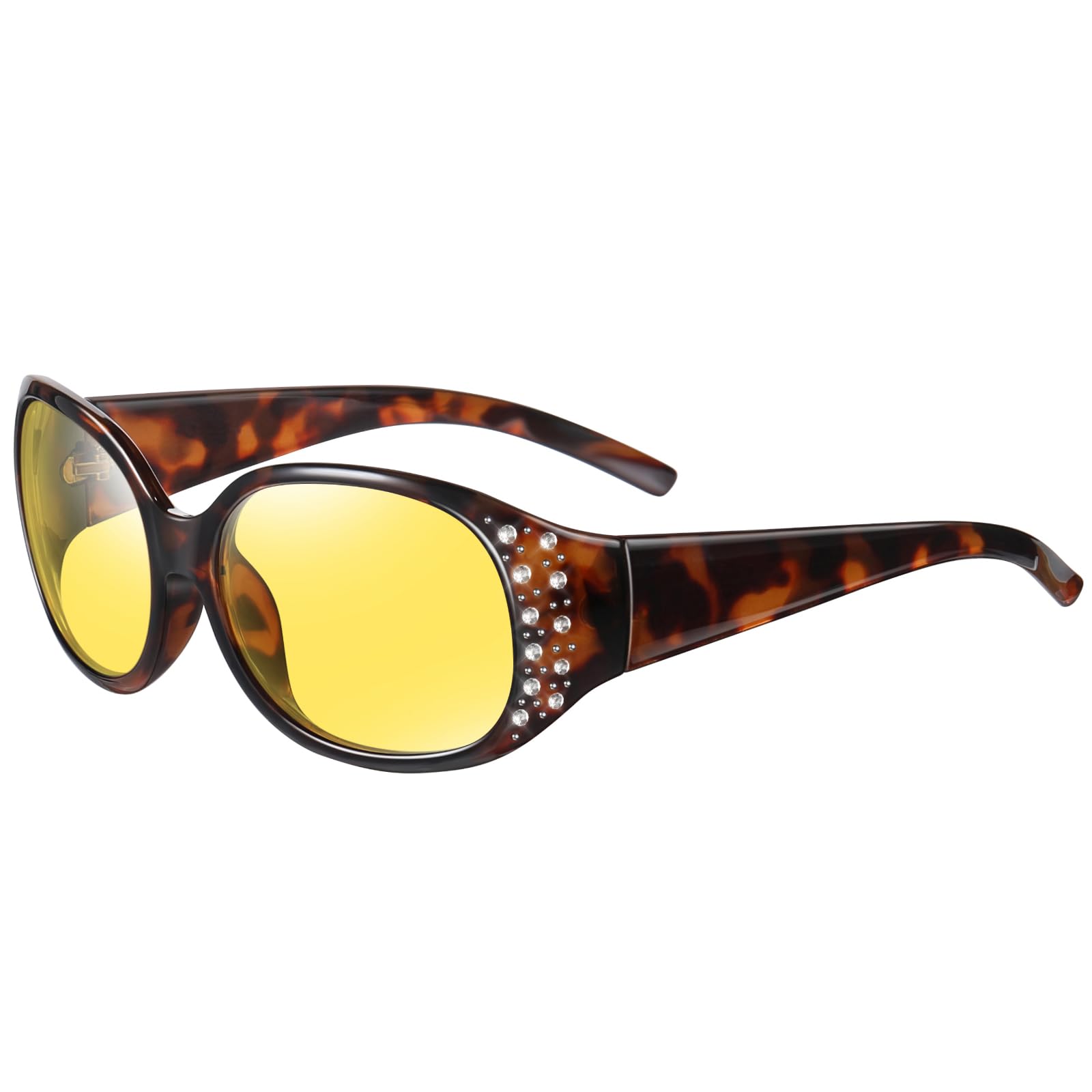 HAOLOTA Rhinestone Night Driving Glasses Women NV0008