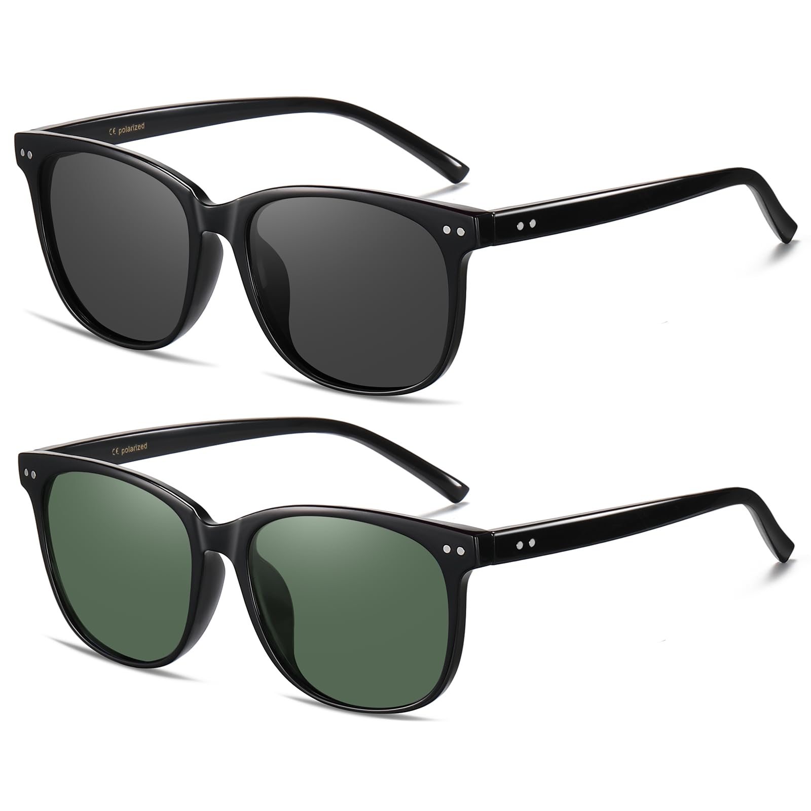HAOLOTA 2pcs Classic Round Sunglasses Women SG8081-2P
