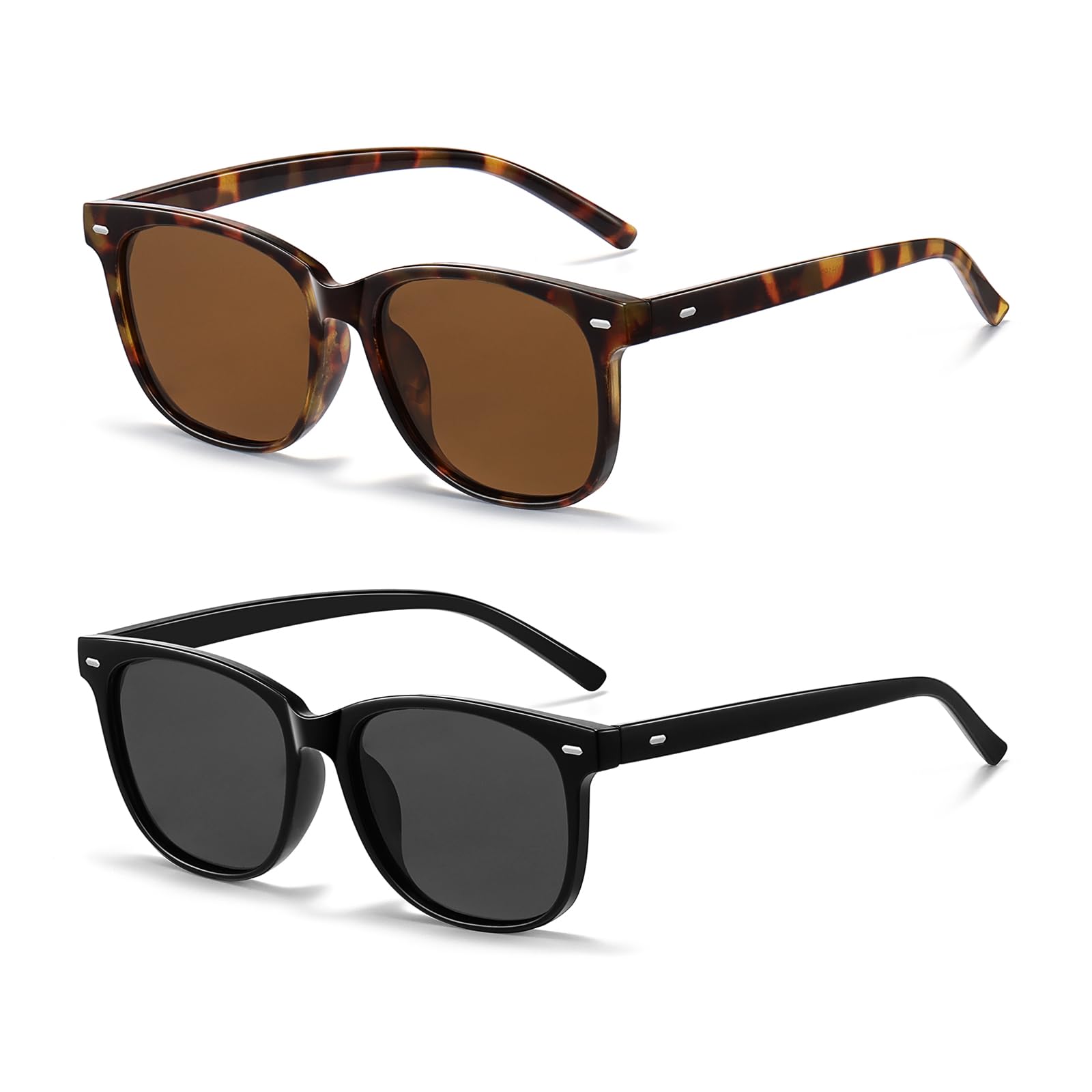 HAOLOTA 2pcs Classic Round Sunglasses Women SG1825-2P