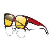 HAOLOTA Square Fit over Night Vision Driving Glasses NV0512