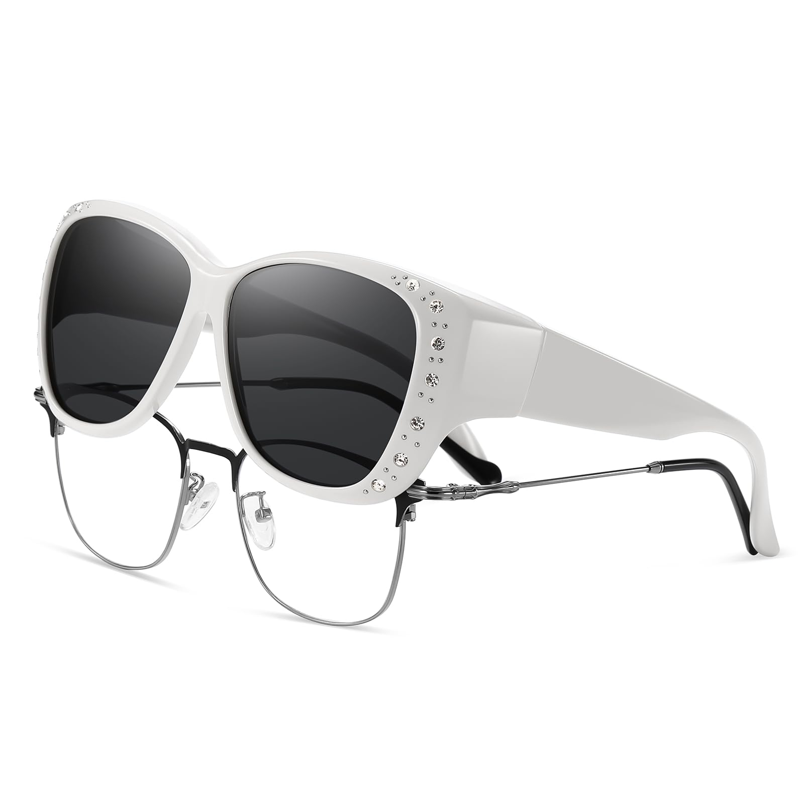 HAOLOTA Rhinestone Fit Over Sunglasses Women SG0107