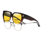 HAOLOTA Square Fit over Night Vision Driving Glasses NV0512