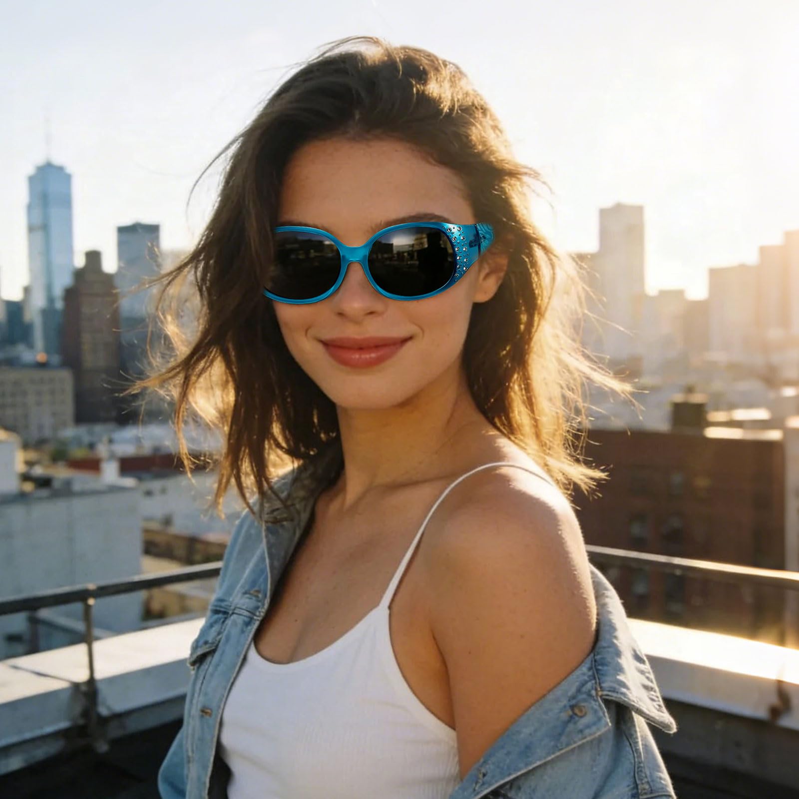 HAOLOTA Rhinestone Surround Sunglasses Women SG0008