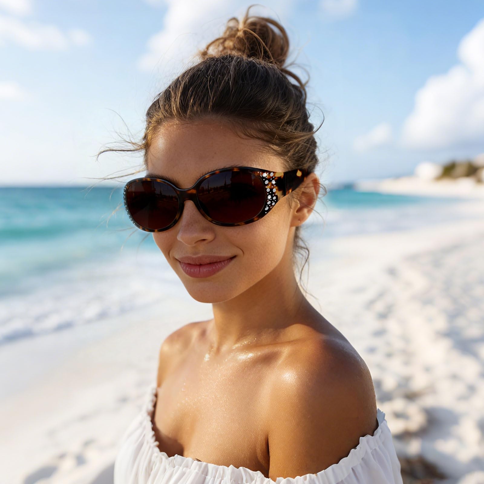 HAOLOTA Rhinestone Surround Sunglasses Women SG0008