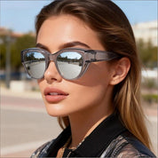 HAOLOTA Small Cat Eye Fit Over Sunglasses Women SG0171